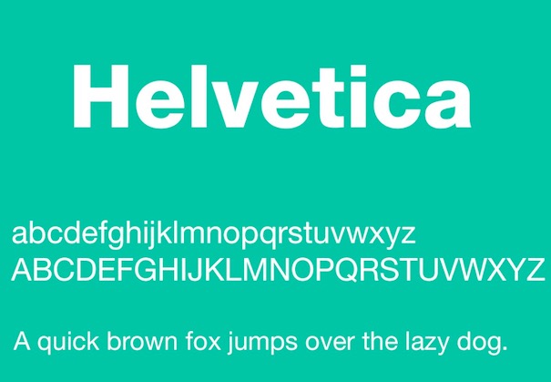 Helvetica font family