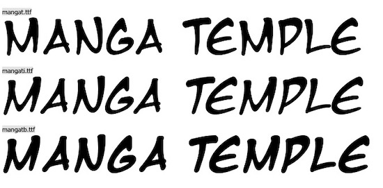 Manga Temple font download