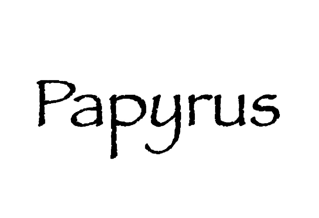 hiw to write text in papyrus font