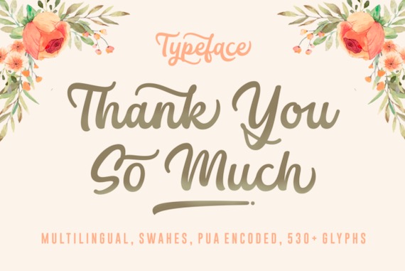 Thank You so Much Font